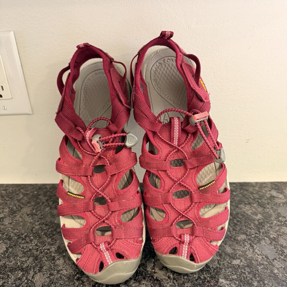 Keen Whisper Waterproof Sports Sandals - Beet Red/Honeysuckle Women's Size 10